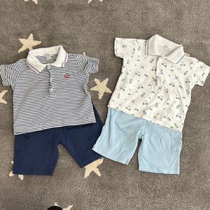 2 Kissy Kissy short sets 12-18 months